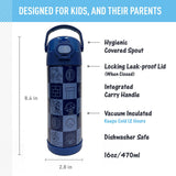 *NEW 2026* THERMOS FUNTAINER 16oz/470mL Stainless Steel Vacuum Insulated Bottle with Spout Lid, Mario Kart