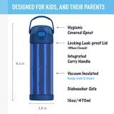 *NEW 2026* Thermos FUNtainer Stainless Steel 16oz/470mL Bottle with Spout (Non-Licensed)