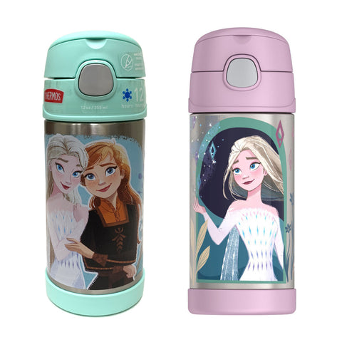 Thermos FUNtainer Stainless Steel 12oz/355mL Straw Bottle - Disney Frozen