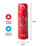 Thermos Lightweight Stainless Steel Vacuum Insulated 500ml Tumbler (JNL Canadiana Pattern Series)