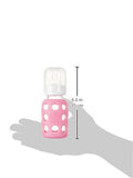 LifeFactory 4-Ounce Glass Baby Bottle with Protective Silicone Sleeve and Stage 1 Nipple