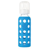 LifeFactory 9-Ounce Glass Baby Bottle with Protective Silicone Sleeve and Stage 2 Nipple (3-6 Months)