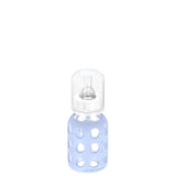 LifeFactory 4-Ounce Glass Baby Bottle with Protective Silicone Sleeve and Stage 1 Nipple