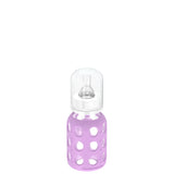 LifeFactory 4-Ounce Glass Baby Bottle with Protective Silicone Sleeve and Stage 1 Nipple