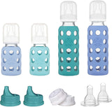 LifeFactory 4 Glass Bottles Baby Starter Kit
