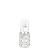 LifeFactory 4-Ounce Glass Baby Bottle with Protective Silicone Sleeve and Stage 1 Nipple