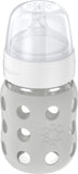 LifeFactory 8-Ounce WIDE Neck GLASS Baby Bottle w/ Protective Silicone Sleeve & Stage 2 Nipple (3-6 Months)