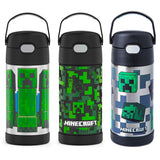 Thermos FUNtainer Stainless Steel 12oz/355mL Straw Bottle - Minecraft