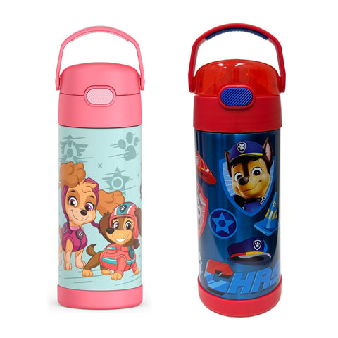 *NEW 2025* Thermos FUNtainer Stainless Steel 14oz/410mL Straw Bottle - Paw Patrol