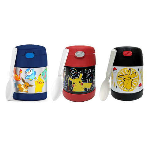*NEW 2026* Thermos FUNtainer Stainless Steel 10oz/290mL Food Jar with Fold-able Spoon, Pokemon