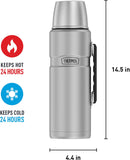 THERMOS Stainless King Vacuum-Insulated Beverage Bottle, 68oz/2.0L (SK2020)