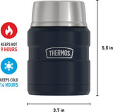 Thermos Stainless King 16oz/470mL Food Jar with Stainless Steel Folding Spoon (SK3000 Series)