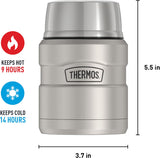 Thermos Stainless King 16oz/470mL Food Jar with Stainless Steel Folding Spoon (SK3000 Series)