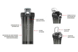 Thermos 24oz/710ml Plastic Hydration Bottle, Black