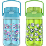 Thermos 14oz/410mL Tritan Plastic Water Bottle with Flip Up Straw and Handle (TP4351)