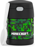 Thermos FUNtainer Stainless Steel 10oz/290mL Food Jar with Fold-able Spoon - Minecraft