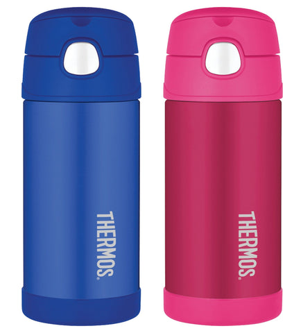 Thermos FUNtainer Stainless Steel 12oz. Straw Bottle - Solid Colours