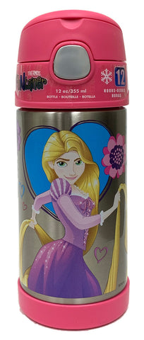 Thermos Kids 12 Oz Stainless Steel Vacuum Insulated Funtainer Straw Bottle,  Princess 