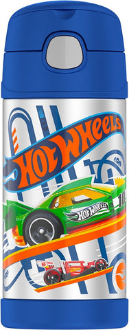 Thermos FUNtainer Stainless Steel 12oz. Straw Bottle - Hot Wheels