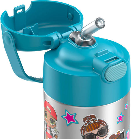 Thermos FUNtainer Stainless Steel 12oz 355mL Straw Bottle L.O.L
