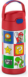 Thermos FUNtainer Stainless Steel 12oz/355mL Straw Bottle - Super Mario Brothers
