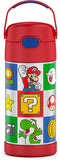 Thermos FUNtainer Stainless Steel 12oz/355mL Straw Bottle - Super Mario Brothers