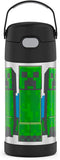 Thermos FUNtainer Stainless Steel 12oz. Straw Bottle - Minecraft