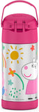 Thermos FUNtainer Stainless Steel 12oz/355mL Straw Bottle - Peppa Pig