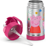 Thermos FUNtainer Stainless Steel 12oz/355mL Straw Bottle - Peppa Pig