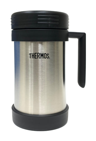 Thermos Vacuum Insulated Stainless Steel 500mL Dual Purpose Food Jar/Mug with Handle (JMF-500)