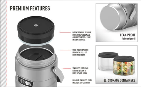 Thermos® SK3030MSTRI4 - Stainless King™ Big Boss™ 47 oz. Matte Steel Food  Jar