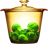 VISIONS Pyroceram Glass Flair 4Pc Casserole and Cookpot Pot Set (1.2L and 5.5L Set) (VSF-356)