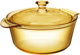 VISIONS Pyroceram Glass Flair 4Pc Casserole and Cookpot Pot Set (1.2L and 5.5L Set) (VSF-356)